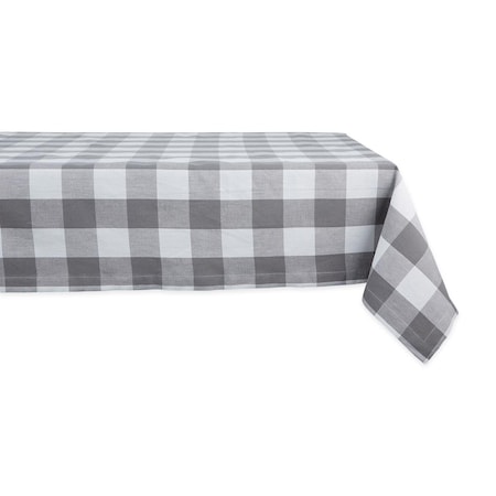 Fastfood 52 x 52 in. Grey & White Buffalo Check Tablecloth FA2567613